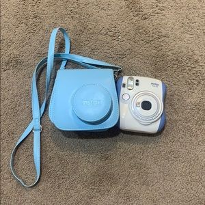 Polaroid camera with bag